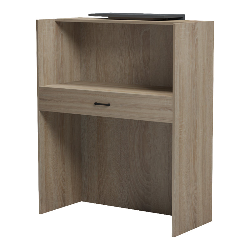 Γραφείο Reception Zowel με LED Sonoma-Ανθρακί 90x40x110