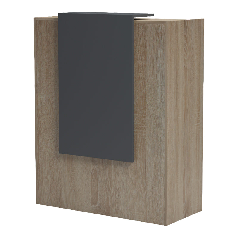 Γραφείο Reception Zowel με LED Sonoma-Ανθρακί 90x40x110