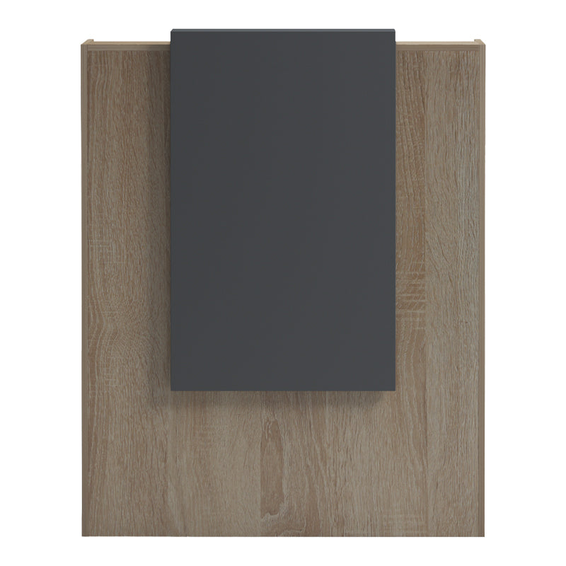 Γραφείο Reception Zowel με LED Sonoma-Ανθρακί 90x40x110