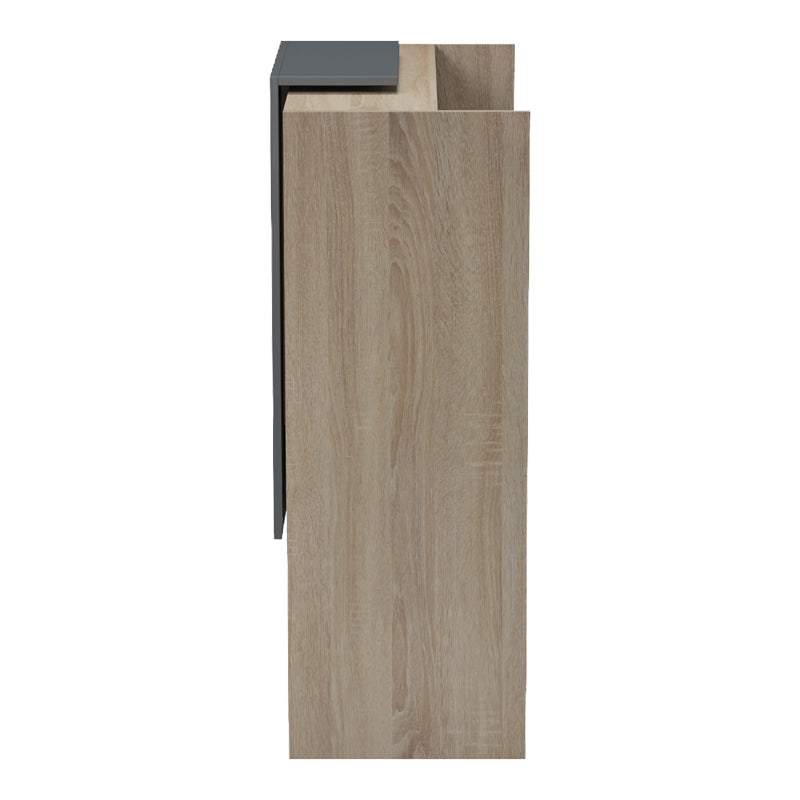 Γραφείο Reception Zowel με LED Sonoma-Ανθρακί 90x40x110