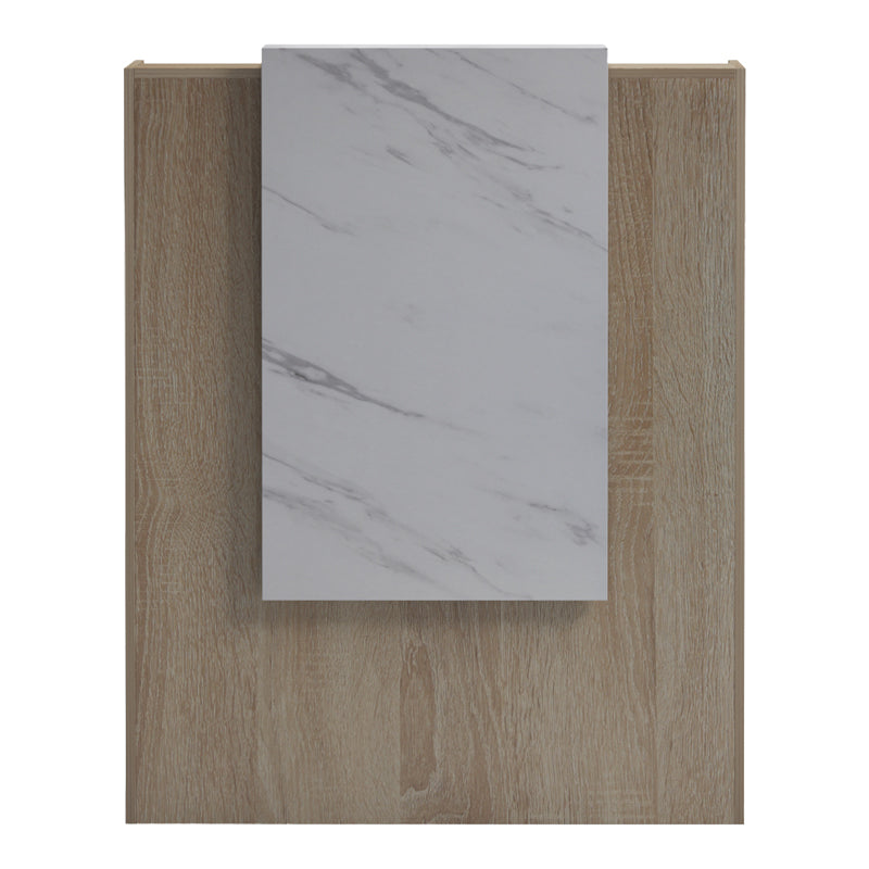 Γραφείο Reception Zowel με LED Sonoma-Λευκή Όψη Μαρμάρου 90x40x110