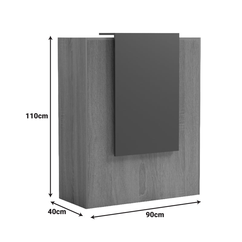 Γραφείο Reception Zowel με LED Λευκό - Sonoma 90x40x110