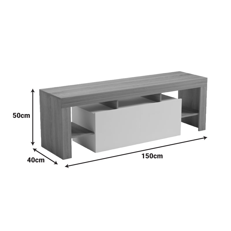 Έπιπλο Τηλεόρασης Liner Sonoma-Λευκό 150x40x50
