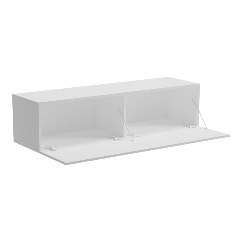 Έπιπλο Τηλεόρασης Επιτοίχιο με LED Rival Λευκό 120x35x30