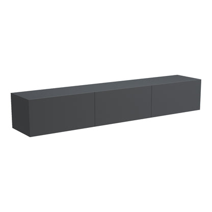 Έπιπλο Τηλεόρασης Επιτοίχιο με LED Rival Ανθρακι 180x35x30