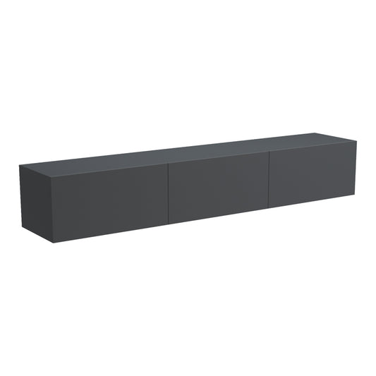 Έπιπλο Τηλεόρασης Επιτοίχιο με LED Rival Ανθρακι 180x35x30