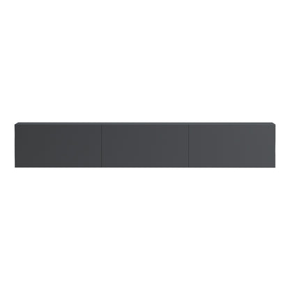 Έπιπλο Τηλεόρασης Επιτοίχιο με LED Rival Ανθρακι 180x35x30