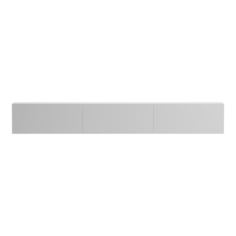 Έπιπλο Τηλεόρασης Επιτοίχιο με LED Rival Λευκό 210x35x30