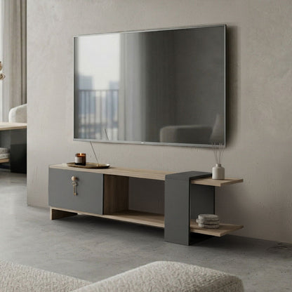 Έπιπλο Τηλεόρασης Standi σε Sonoma-Ανθρακί 120x25x36.8