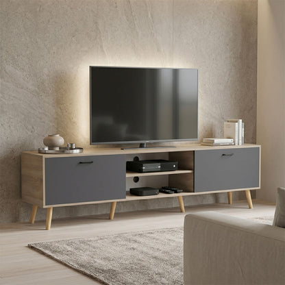 Έπιπλο Τηλεόρασης Gorna Sonoma-Ανθρακί 180x35x48.6