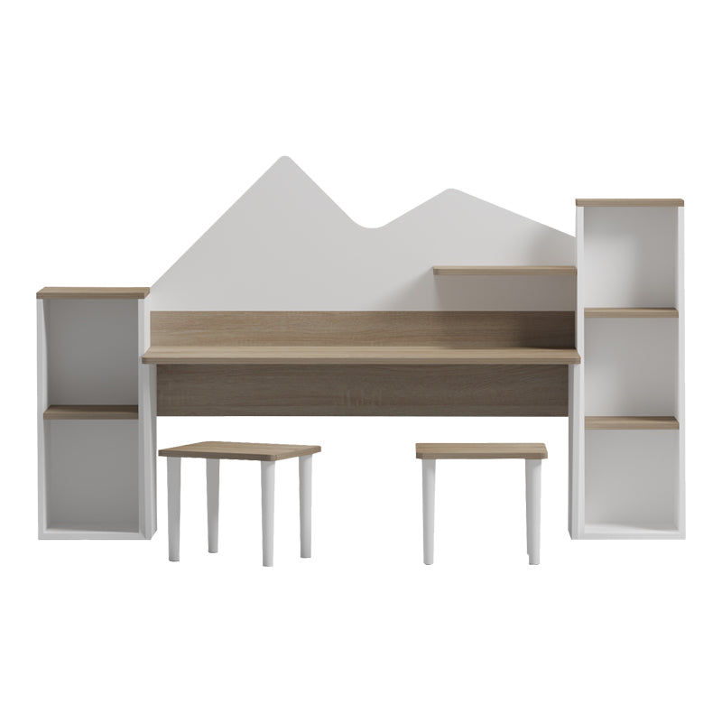 Παιδικό Γραφείο με Σκαμπό Dualto Sonoma-Λευκό 180x30x93.6