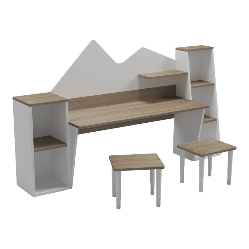 Παιδικό Γραφείο με Σκαμπό Dualto Sonoma-Λευκό 180x30x93.6