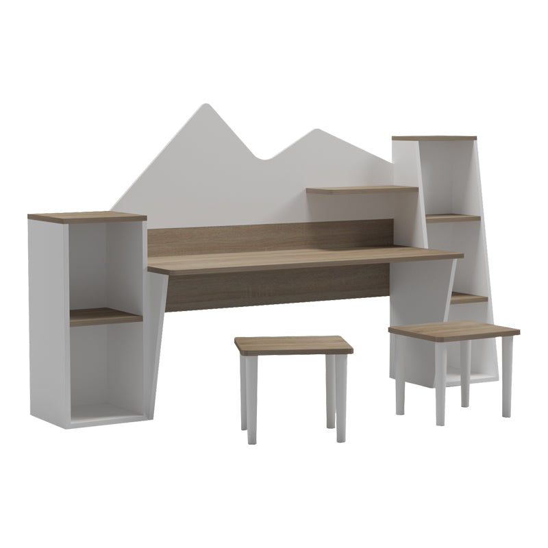 Παιδικό Γραφείο με Σκαμπό Dualto Sonoma-Λευκό 180x30x93.6