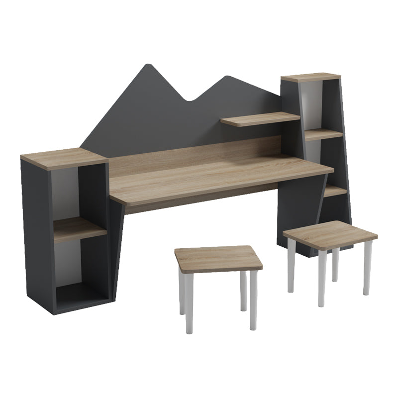 Παιδικό Γραφείο με Σκαμπό Dualto Sonoma-Ανθρακί 180x30x93.6