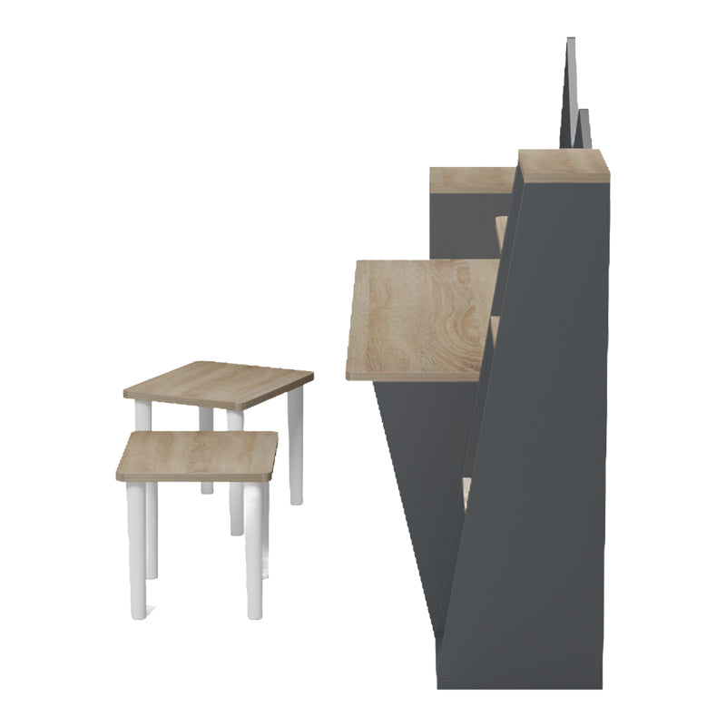 Παιδικό Γραφείο με Σκαμπό Dualto Sonoma-Ανθρακί 180x30x93.6