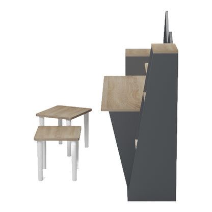 Παιδικό Γραφείο με Σκαμπό Dualto Sonoma-Ανθρακί 180x30x93.6
