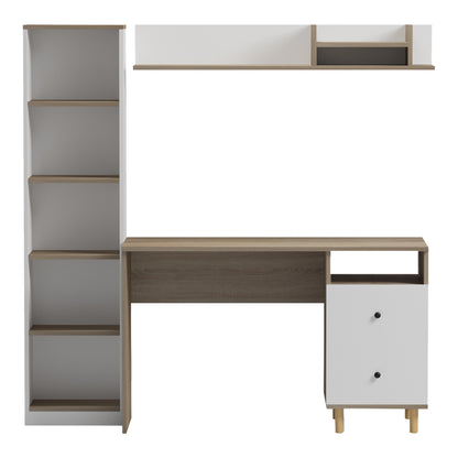 Σύνθεση Γραφείου Kontor Sonoma-Λευκό 120x50x160