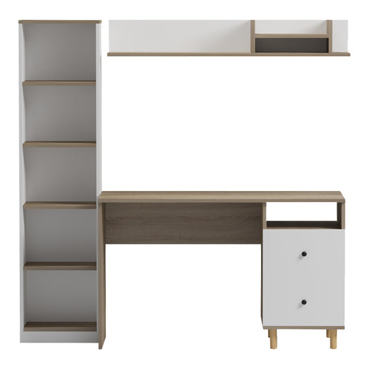 Σύνθεση Γραφείου Kontor Sonoma-Λευκό 120x50x160