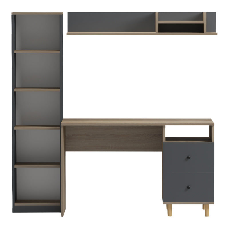 Σύνθεση Γραφείου Kontor Sonoma-Ανθρακί 120x50x160