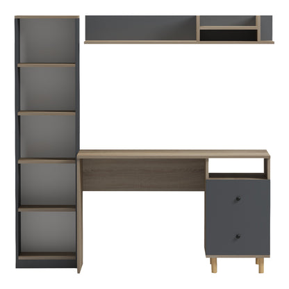 Σύνθεση Γραφείου Kontor Sonoma-Ανθρακί 120x50x160