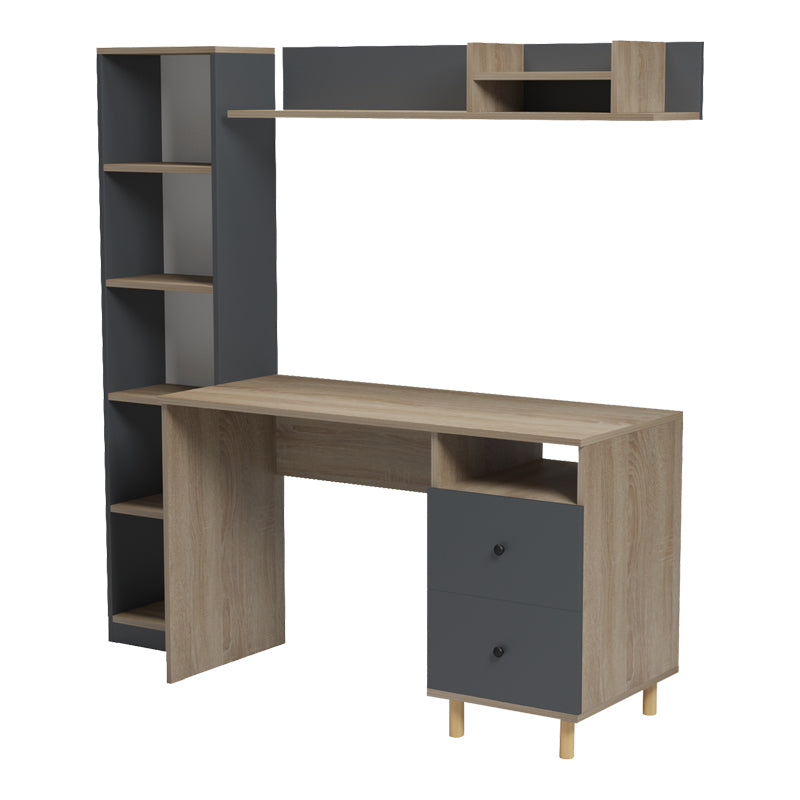 Σύνθεση Γραφείου Kontor Sonoma-Ανθρακί 120x50x160