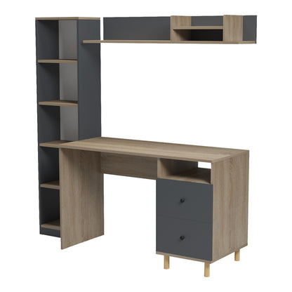 Σύνθεση Γραφείου Kontor Sonoma-Ανθρακί 120x50x160