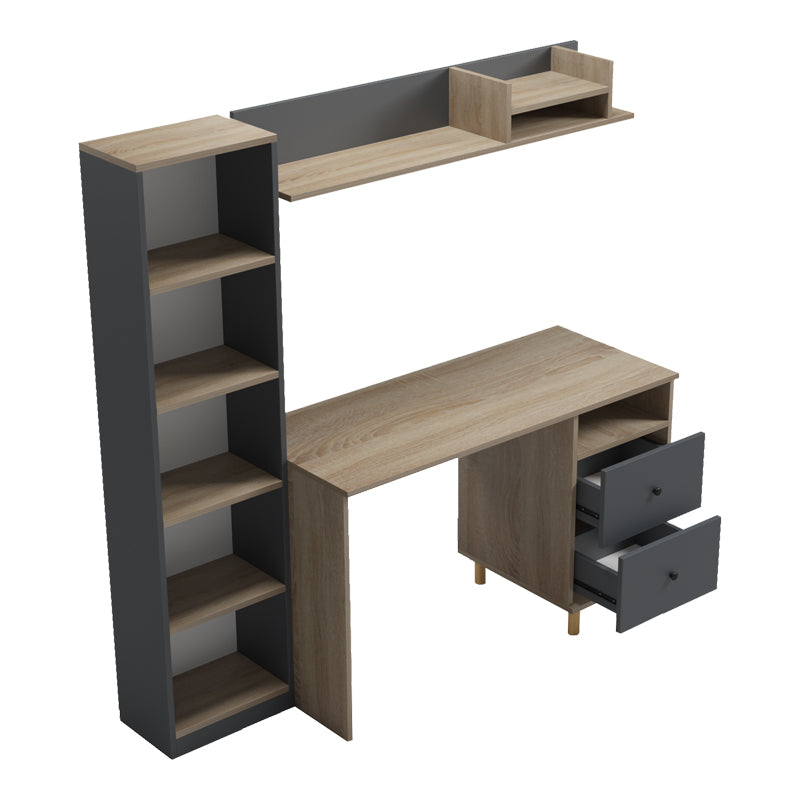Σύνθεση Γραφείου Kontor Sonoma-Ανθρακί 120x50x160