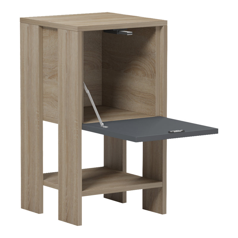 Κομοδίνο Reppo Sonoma-Ανθρακί 30x30x55