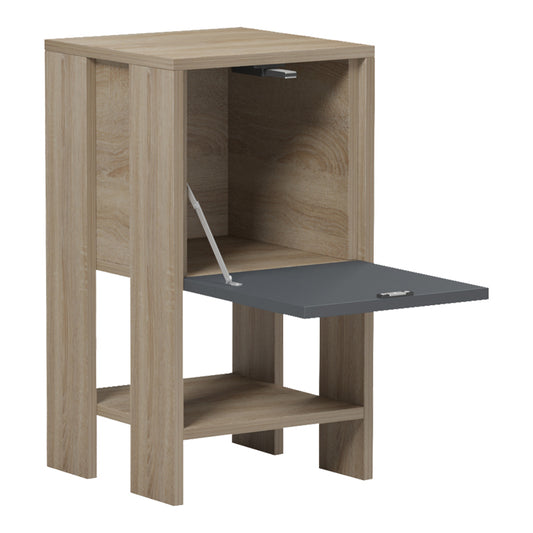 Κομοδίνο Reppo Sonoma-Ανθρακί 30x30x55