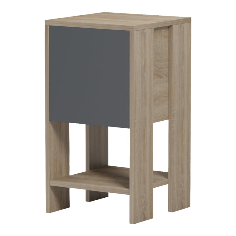 Κομοδίνο Reppo Sonoma-Ανθρακί 30x30x55