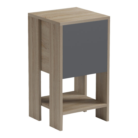 Κομοδίνο Reppo Sonoma-Ανθρακί 30x30x55