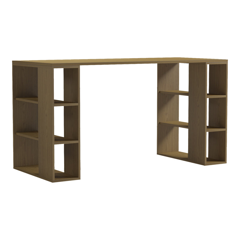 Γραφείο με Ραφιέρα Colmar σε Ανοιχτό Καρυδί 140x60x75