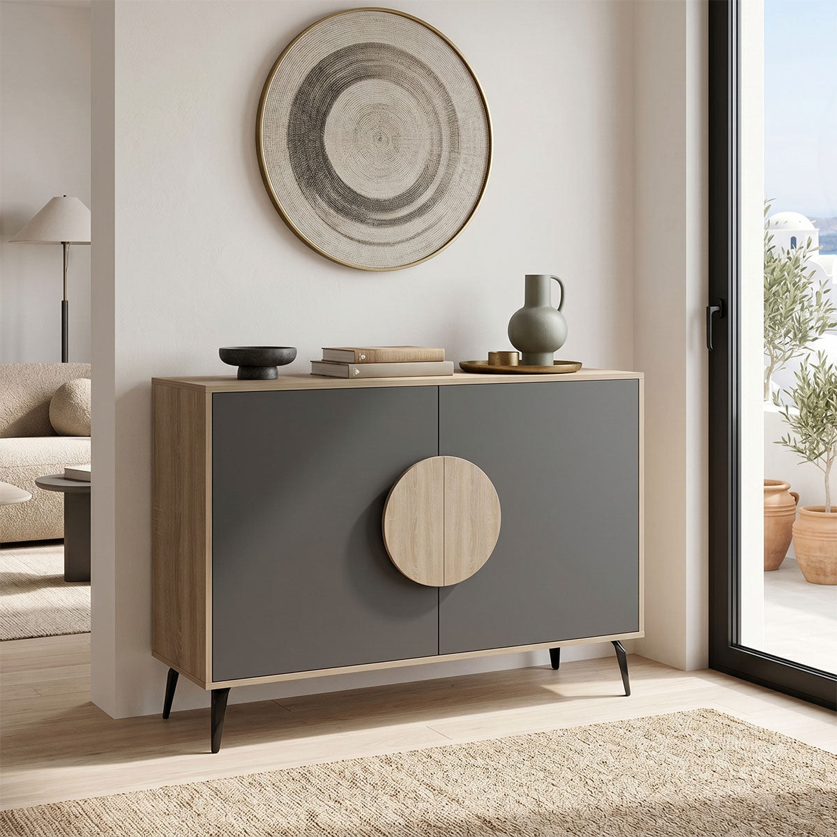 Μπουφές Gora Sonoma-Ανθρακί 110x35.5x82