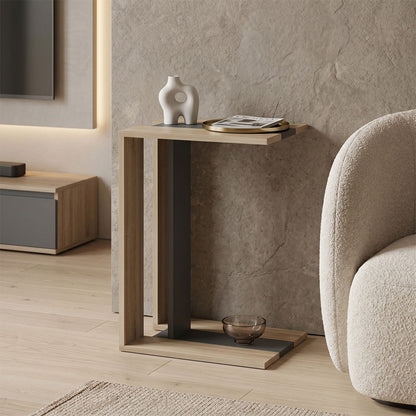 Βοηθητικό Τραπέζι Muju Sonoma-Ανθρακί 30x40x55