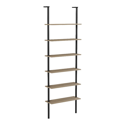 Βιβλιοθήκη Επιτοίχια Dimmo Sonoma-Μαύρο Μέταλλο 60x20x180