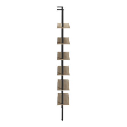 Βιβλιοθήκη Επιτοίχια Dimmo Sonoma-Μαύρο Μέταλλο 60x20x180