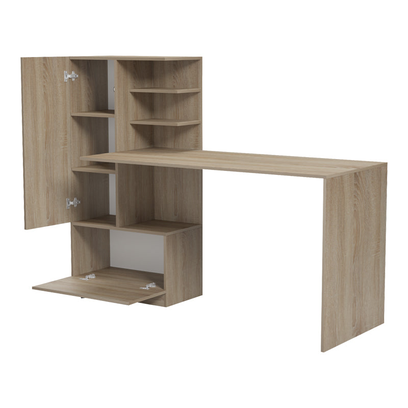 Desk with Bookshelf Felanbo Sonoma 160x60x125