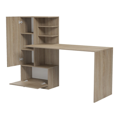 Desk with Bookshelf Felanbo Sonoma 160x60x125