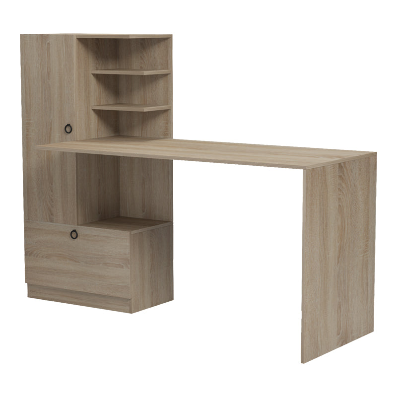 Desk with Bookshelf Felanbo Sonoma 160x60x125