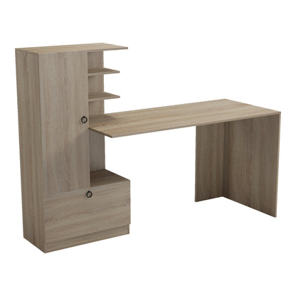 Desk with Bookshelf Felanbo Sonoma 160x60x125