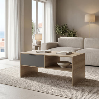 Τραπέζι Σαλονιού Felina Sonoma-Ανθρακί 100x50x45