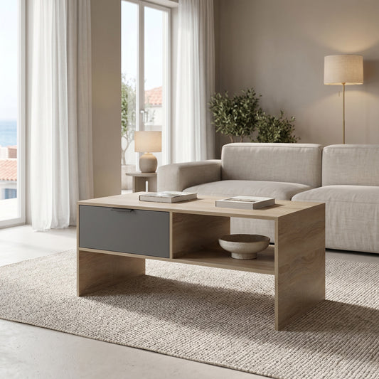 Τραπέζι Σαλονιού Felina Sonoma-Ανθρακί 100x50x45