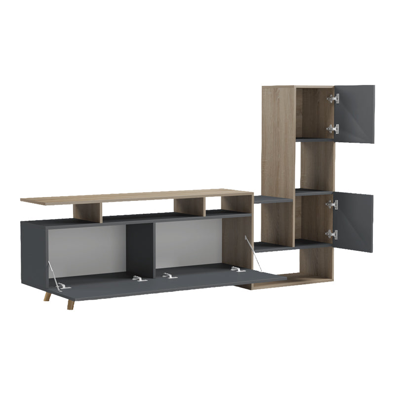 Living Room Set Defry Sonoma-Anthracite 177.5x31.5x110