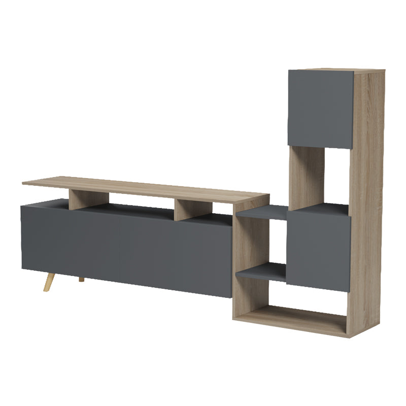 Living Room Set Defry Sonoma-Anthracite 177.5x31.5x110