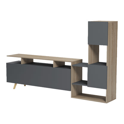 Living Room Set Defry Sonoma-Anthracite 177.5x31.5x110