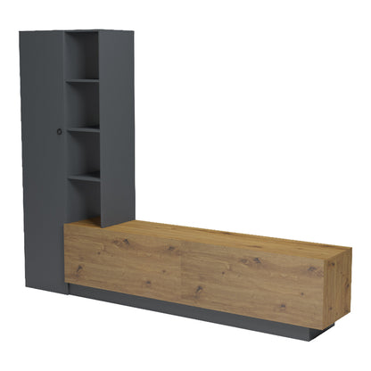 Σύνθετο Σαλονιού Tilveo Oak-Ανθρακί 230x41.5x180