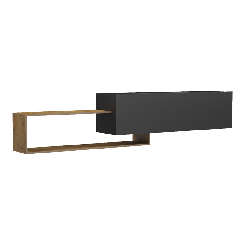 Έπιπλο Τηλεόρασης Επιτοίχιο Olande Oak-Μαύρο 210x35x48