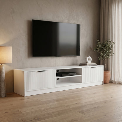 Έπιπλο Τηλεόρασης Lemardo Λευκό 180x40x40