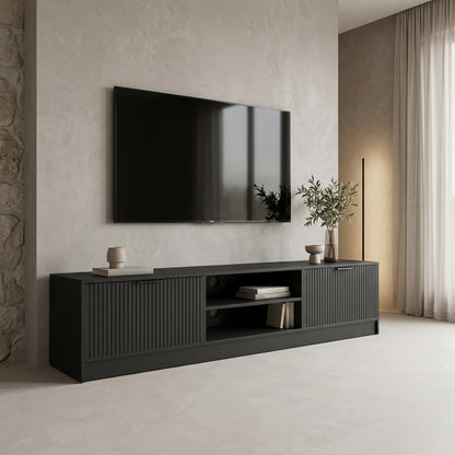 Έπιπλο Τηλεόρασης Lemardo Μαύρο 180x40x40