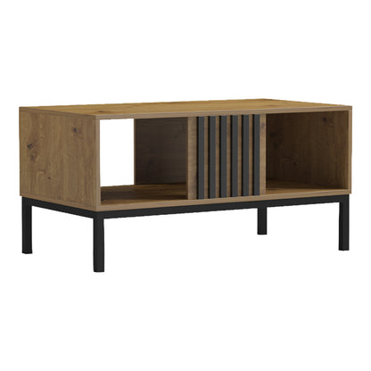 Τραπέζι Σαλονιού Delanka Oak-Μαύρο 92x50x46